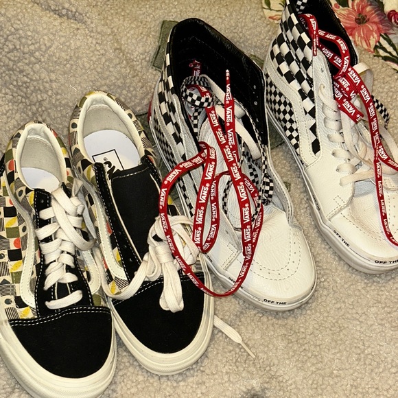 Vans Other - TWO ..Vans Black and White Checkerboard Sneakers and other design🥳🥳❌❌